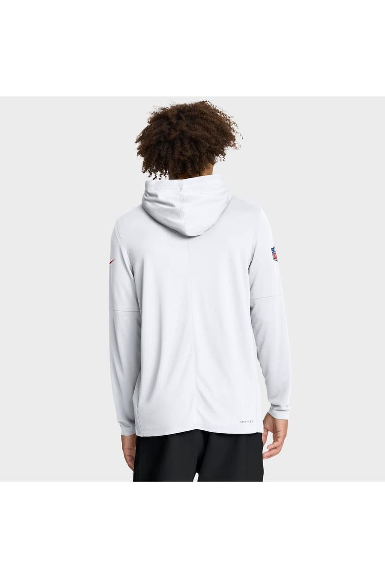 Men's Nike White Kansas City Chiefs Sideline Pure Fury Performance Long Sleeve Hoodie T-Shirt, Alternate, color, White