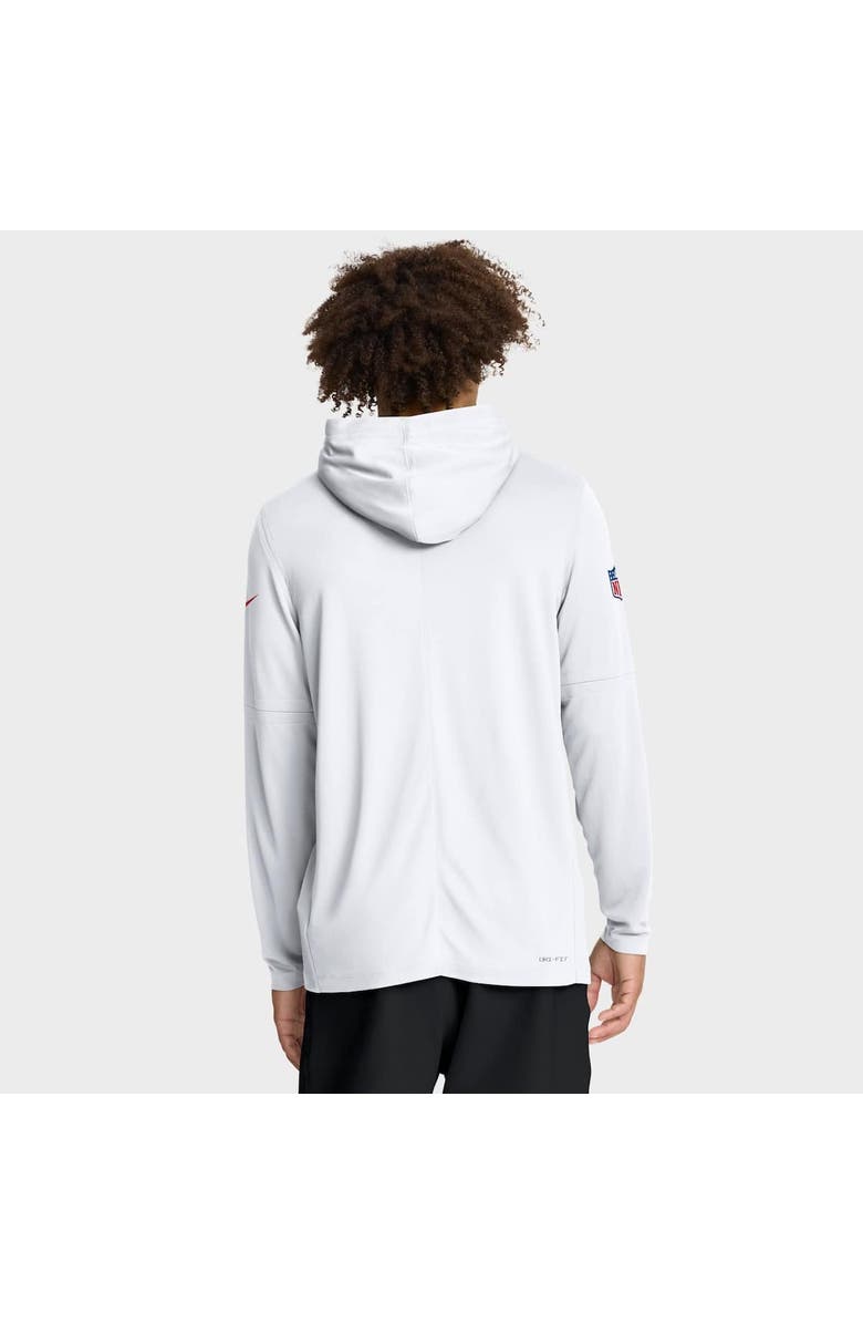 Nike Men's Nike White Kansas City Chiefs Sideline Pure Fury Performance Long Sleeve Hoodie T-Shirt, Alternate, color, White