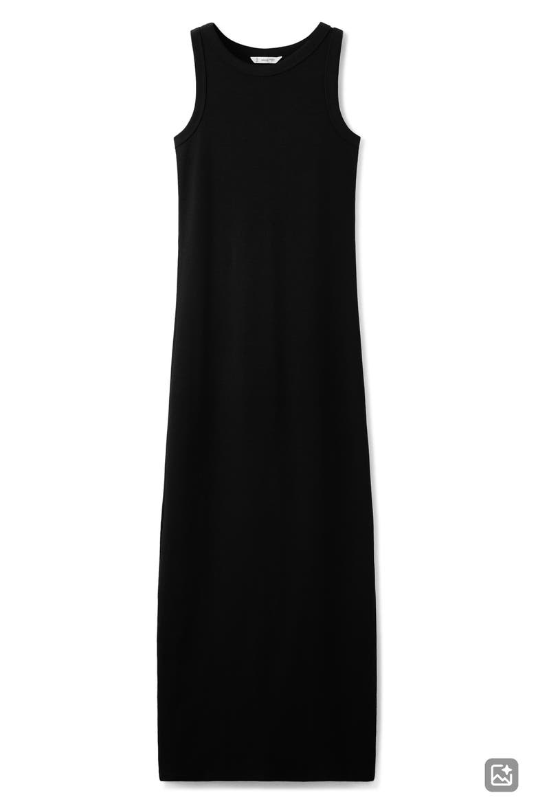 Rib Knit Tank Maxi Dress, Alternate, color, BLACK
