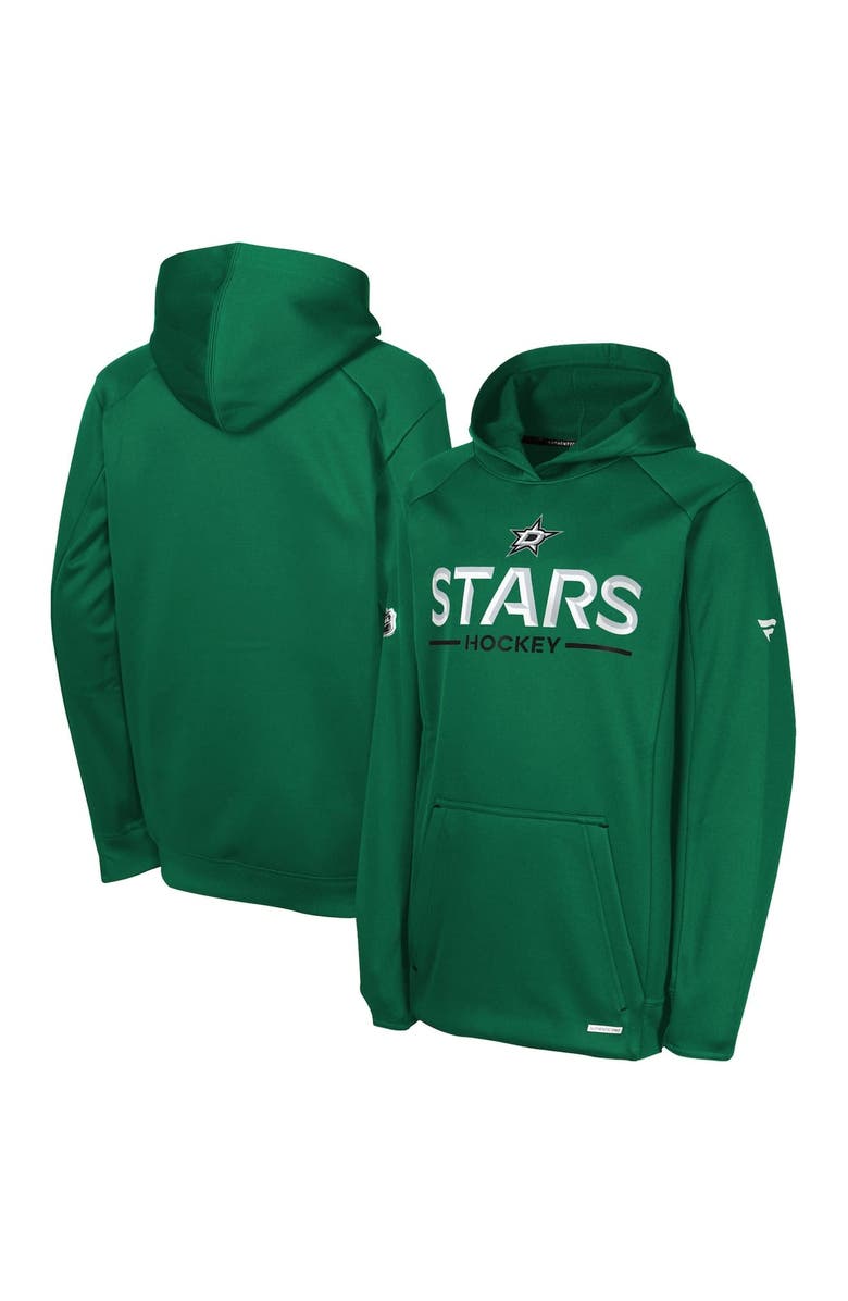 FANATICS Youth Fanatics Kelly Green Dallas Stars Authentic Pro Rink Raglan Hoodie, Alternate, color, Kelly Green
