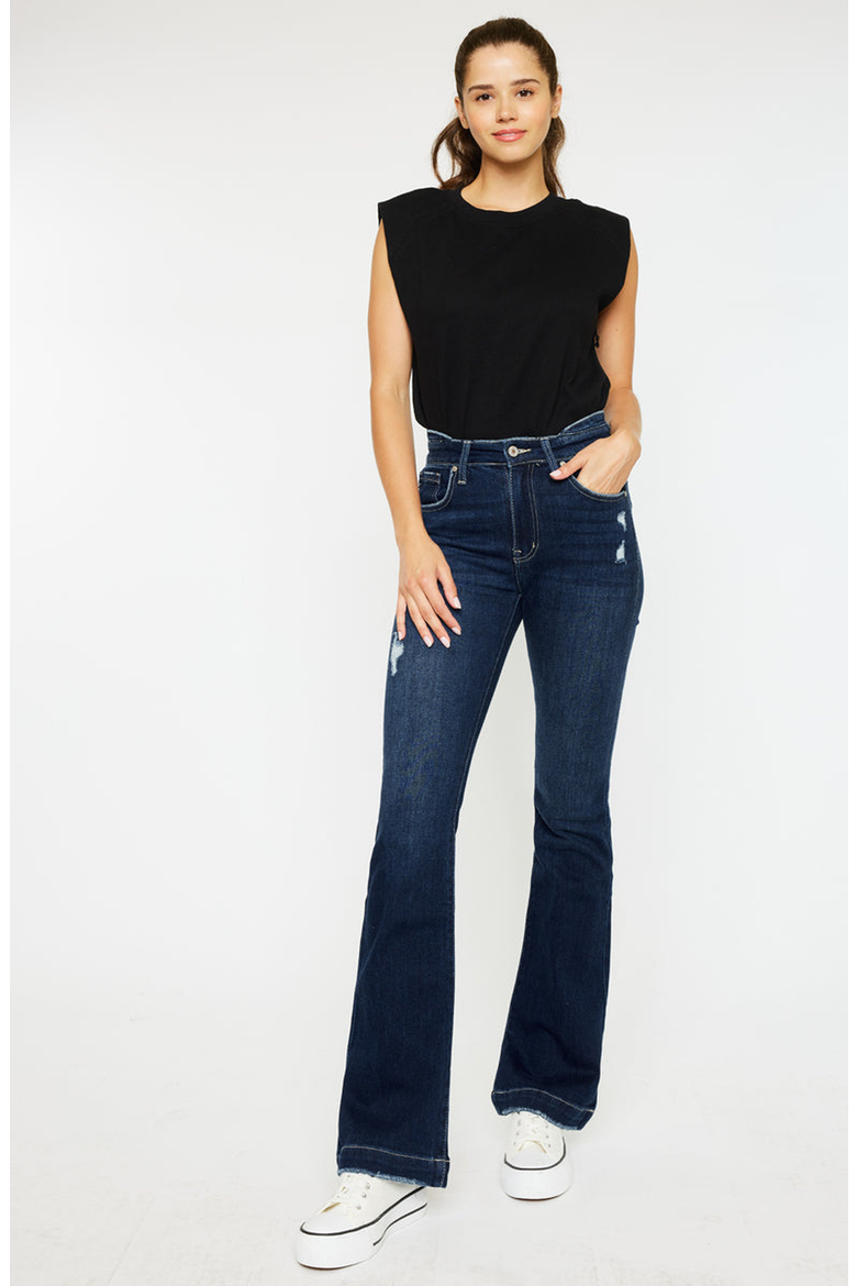 Akita High Rise Bootcut Stretch Jeans, Alternate, color, Dark Wash
