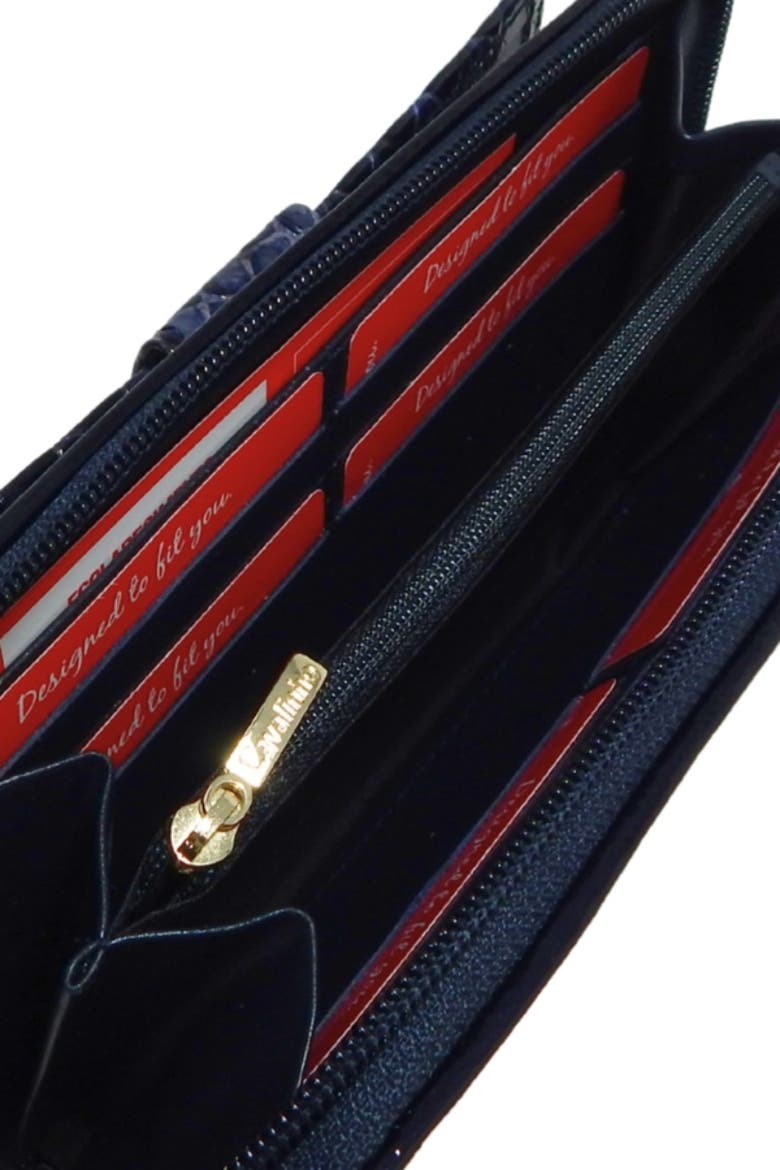 Grace Wristlet Wallet 213, Alternate, color, Navy / Beige