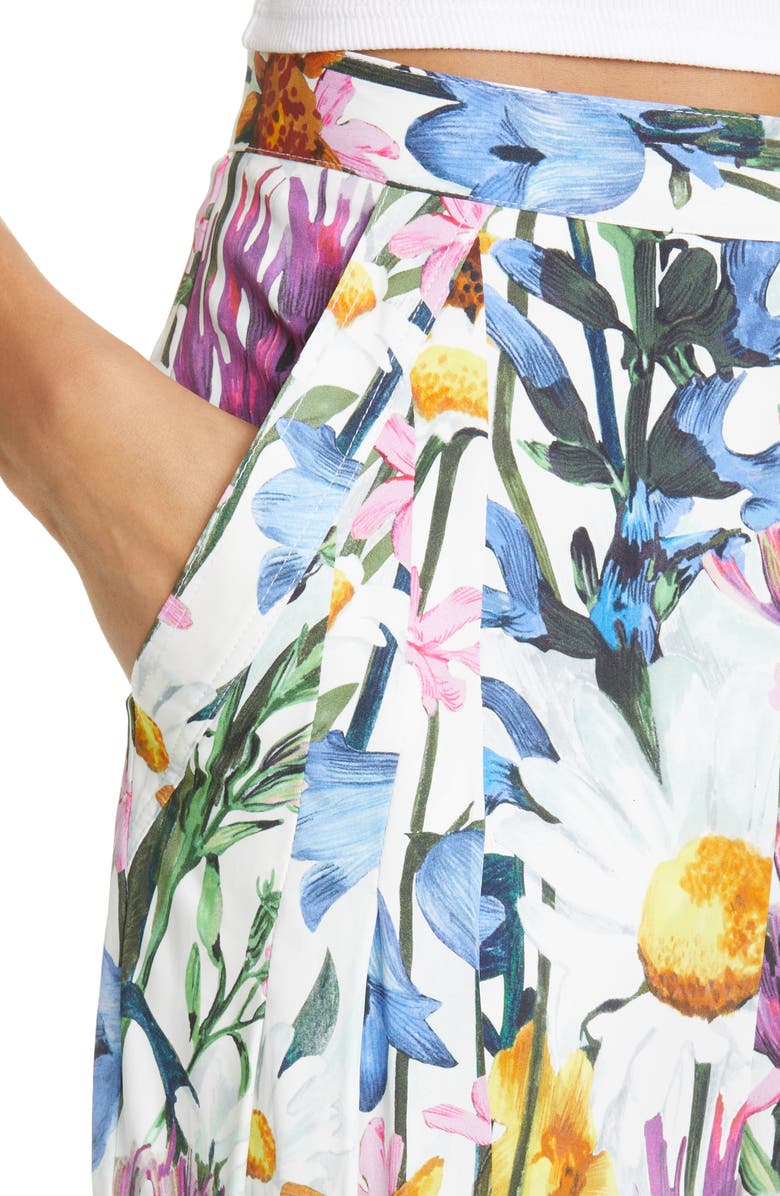 Stella McCartney Floral Print Straight Leg Pants, Alternate, color,