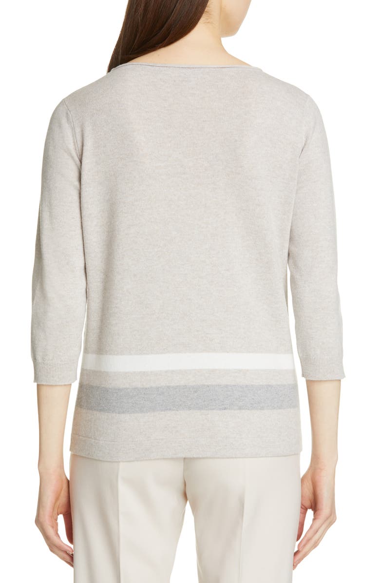 Fabiana Filippi Stripe Wool Blend Sweater, Alternate, color, 