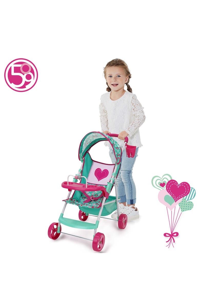 509 Crew Sarah Doll Heart Stroller, Alternate, color, Multicolored