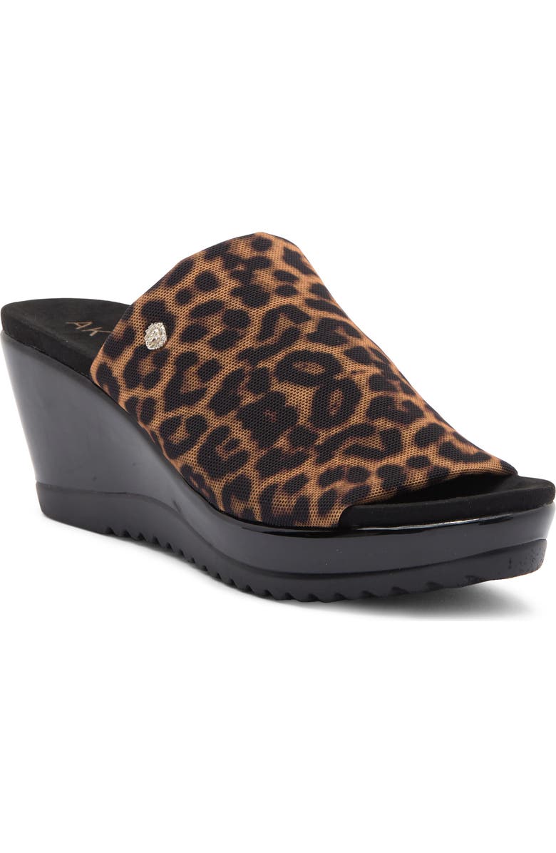 Anne Klein Rellin Wedge Sandal, Main, color, Leopard