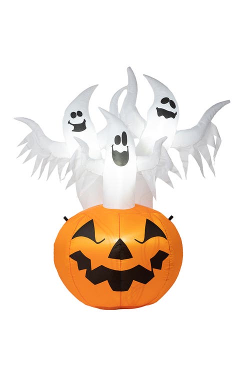 6FT Lighted Ghosts In Jack-O-Lantern Pumpkin Inflatable Decor