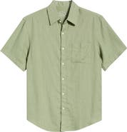 ALEX CRANE Ola Linen Short Sleeve Button-Up Shirt