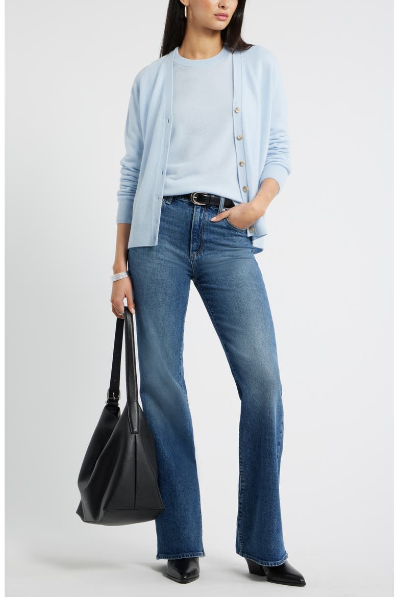 Crewneck Cashmere Sweater, Alternate, color, BLUE SUBDUED