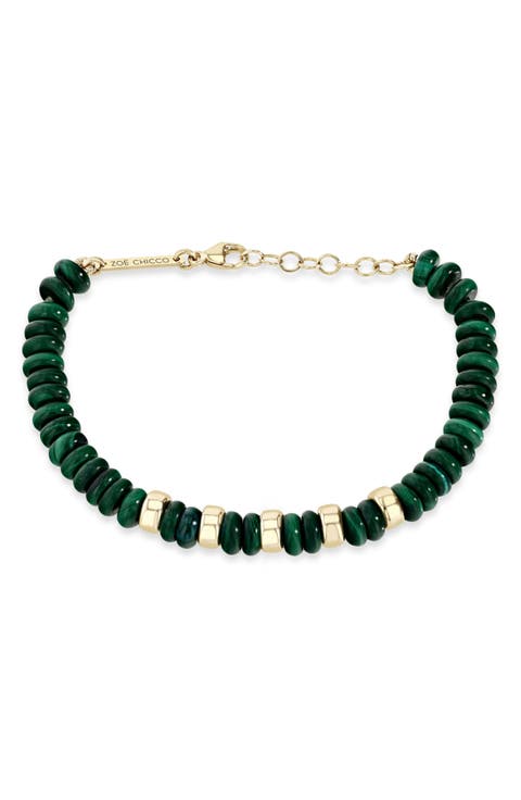 Malachite Beaded Bracelet