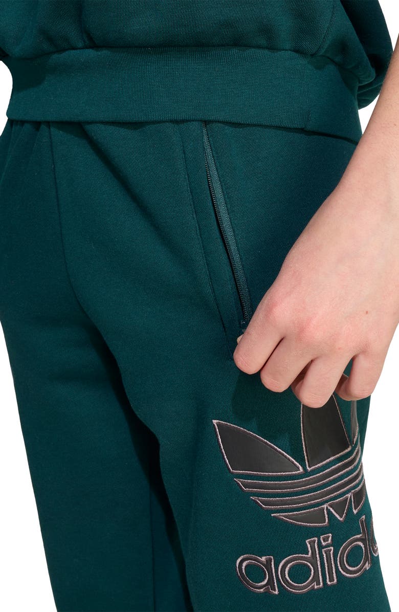 adidas Kids' Trefoil Cotton Joggers, Alternate, color, Aurora Ivy