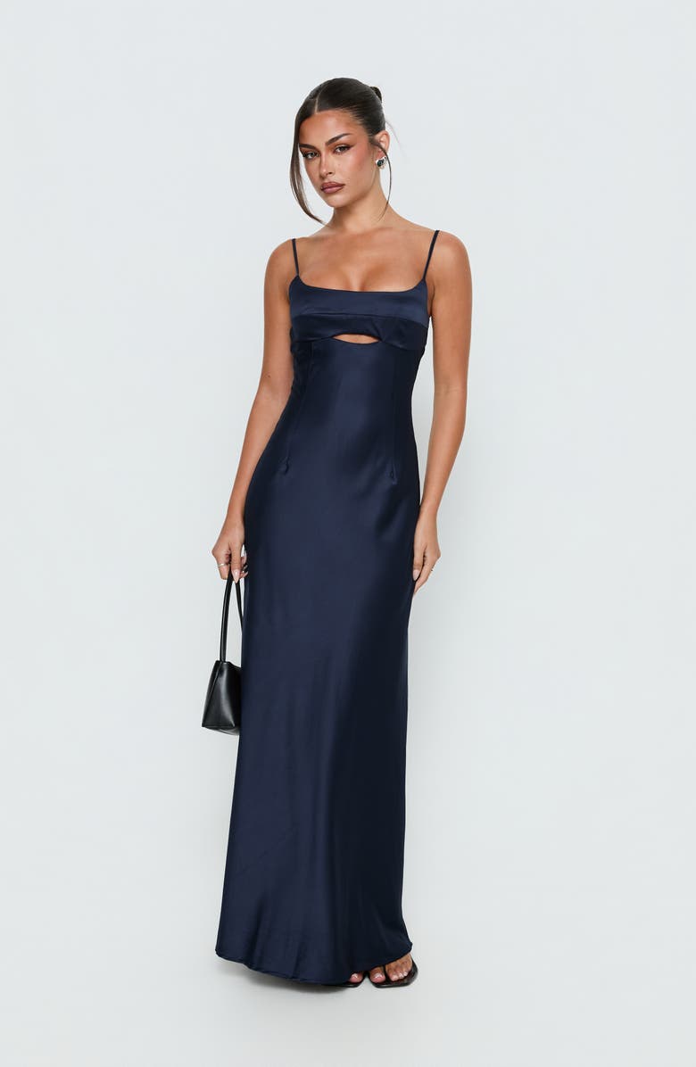 Princess Polly Powell Sleeveless Satin Gown, Alternate, color, 