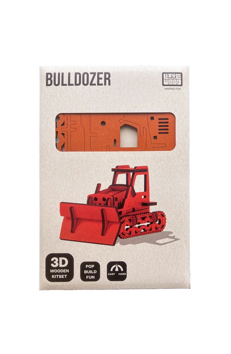 Little & Wood Woodlet Bulldozer 3D Wooden Kit set, Ages 6+, Alternate, color, Multicolored
