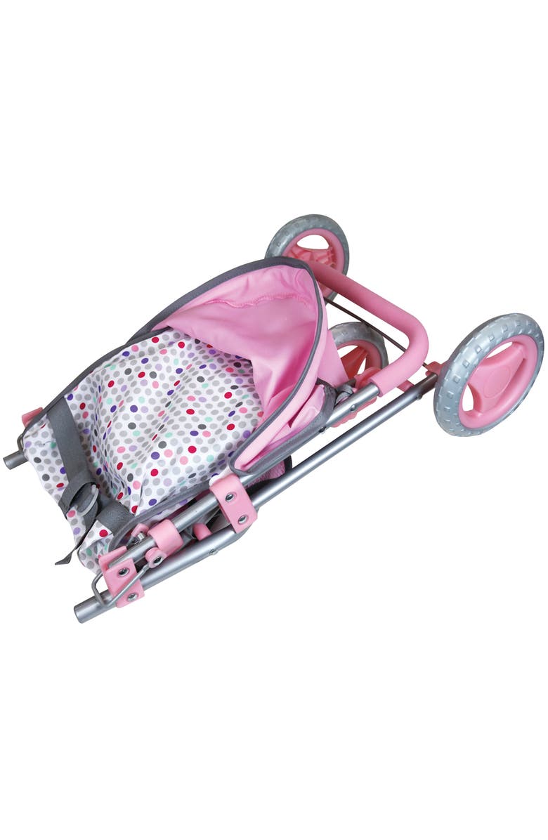 Lissi 11 Inch Twin Baby Dolls & Jogger Set, Pink & Blue Animal Outfits, Stroller, Alternate, color, Multicolored