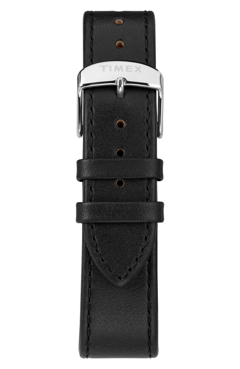 Timex<sup>®</sup> Standard Chronograph Leather Strap Watch, 41mm, Alternate, color, 