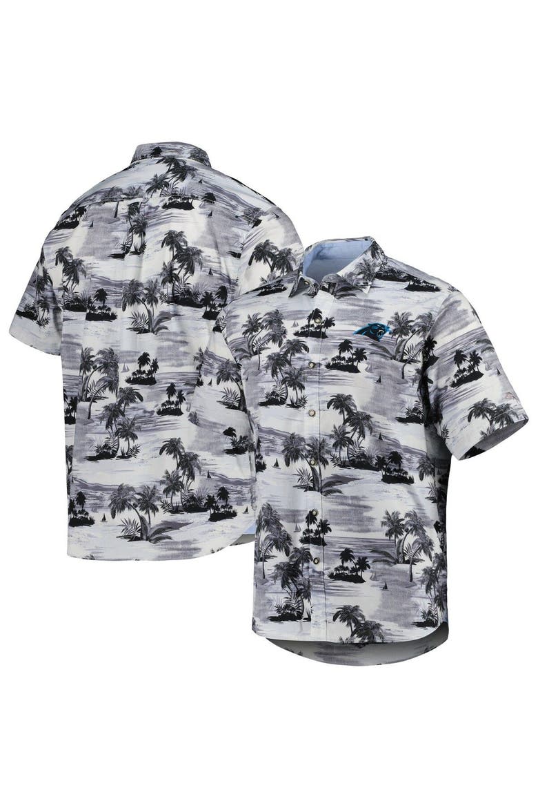Men's Tommy Bahama Black Carolina Panthers Sport Tropical Horizons Button-Up Shirt, Main, color, Black