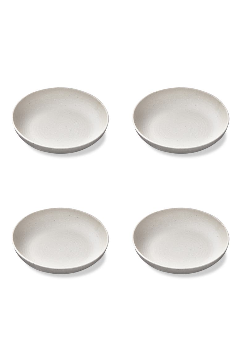 Cream Brooklyn Melamine Dining Butter Bread Plate Set of 4, Main, color, Beige