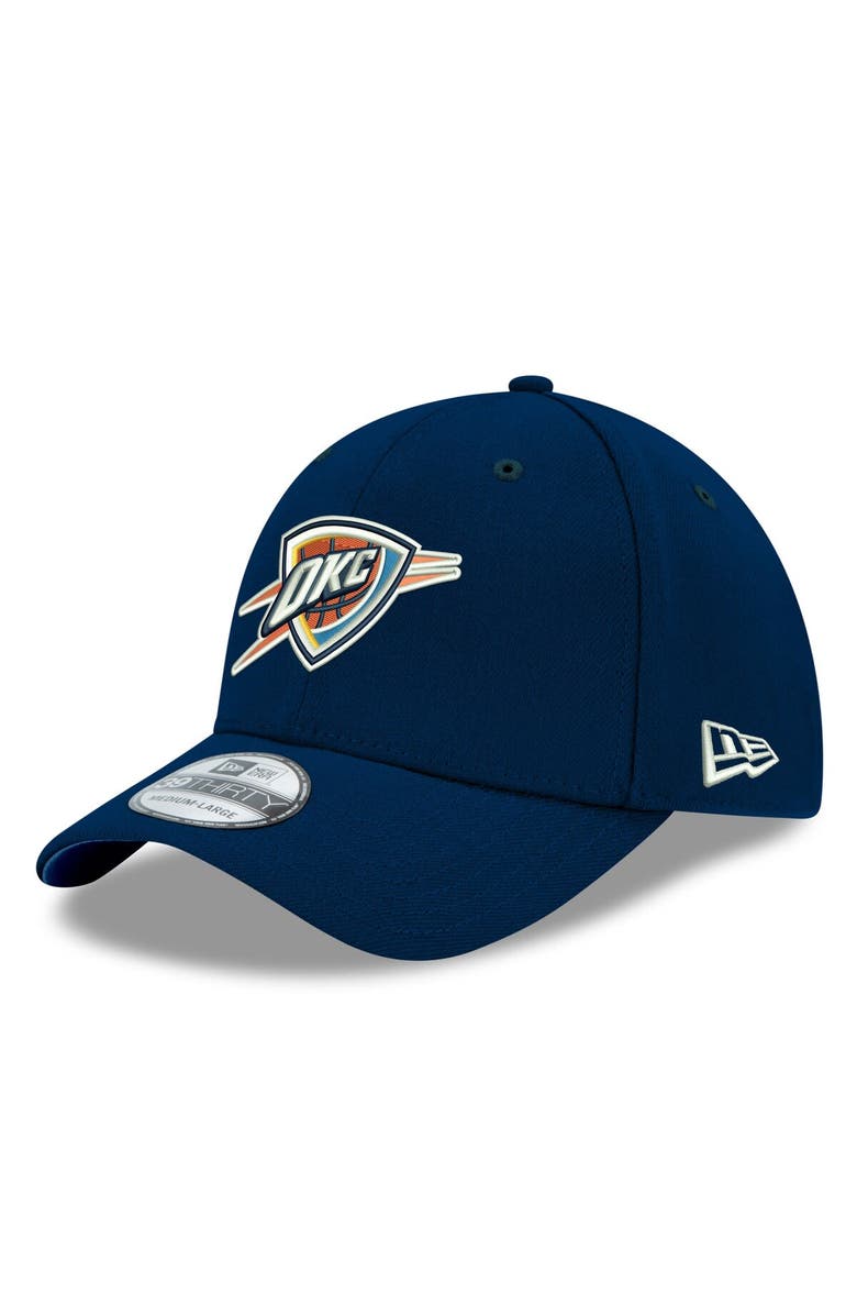 New Era Men's New Era Navy Oklahoma City Thunder Team Classic 39THIRTY Flex Hat, Main, color, Navy