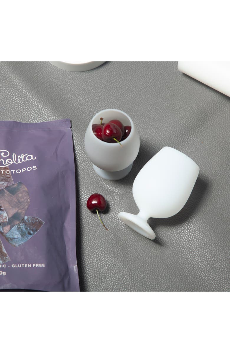 Porter Green Stemm |Silicone Unbreakable Wine Glasses, Alternate, color, Blanc + Dove