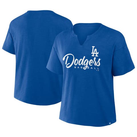 Women's Fanatics Royal Los Angeles Dodgers Fan Fave Stadium Slub Boxy T-Shirt