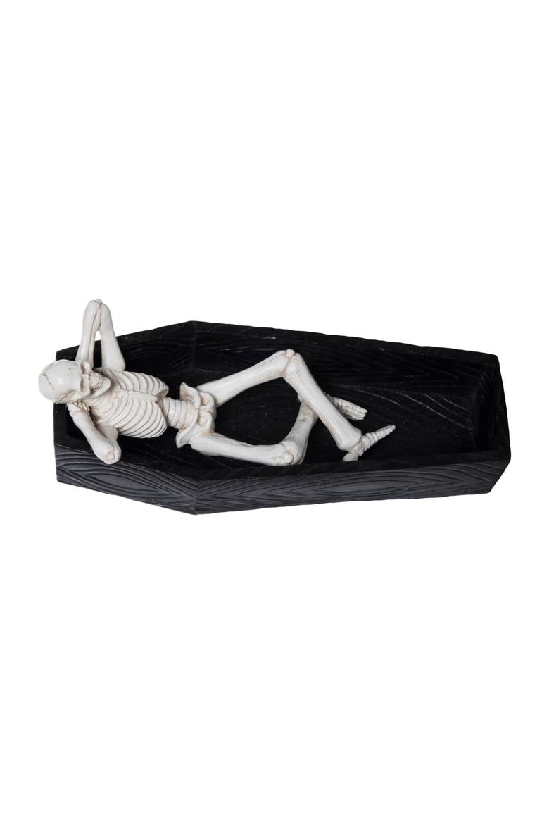 Chilling In Coffin Figurine, Main, color, Black
