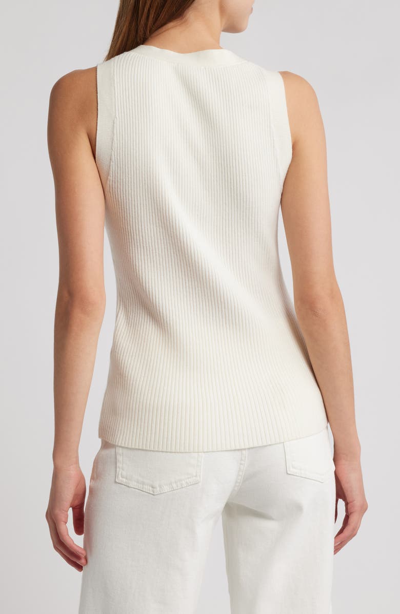 Rails Tatia Rib Button-Up Vest, Alternate, color, Ecru