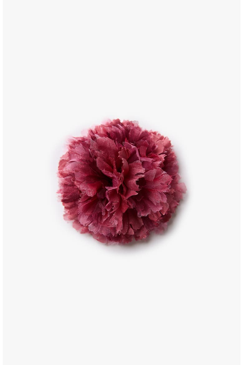 The Dark Pink Carnation Floral Brooch, Main, color, Dark Pink