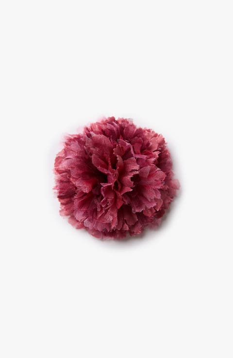 The Dark Pink Carnation Floral Brooch