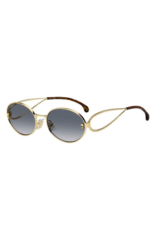 Etro 57mm Oval Sunglasses In Gold