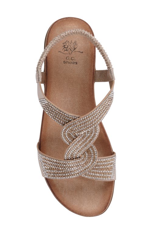 Gc Shoes Viana Ankle Strap Sandal In Gold