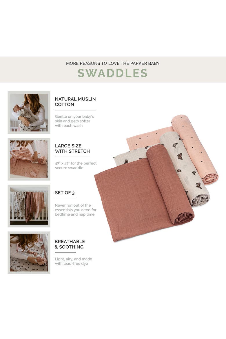 Swaddle Set, Alternate, color, Rosewood