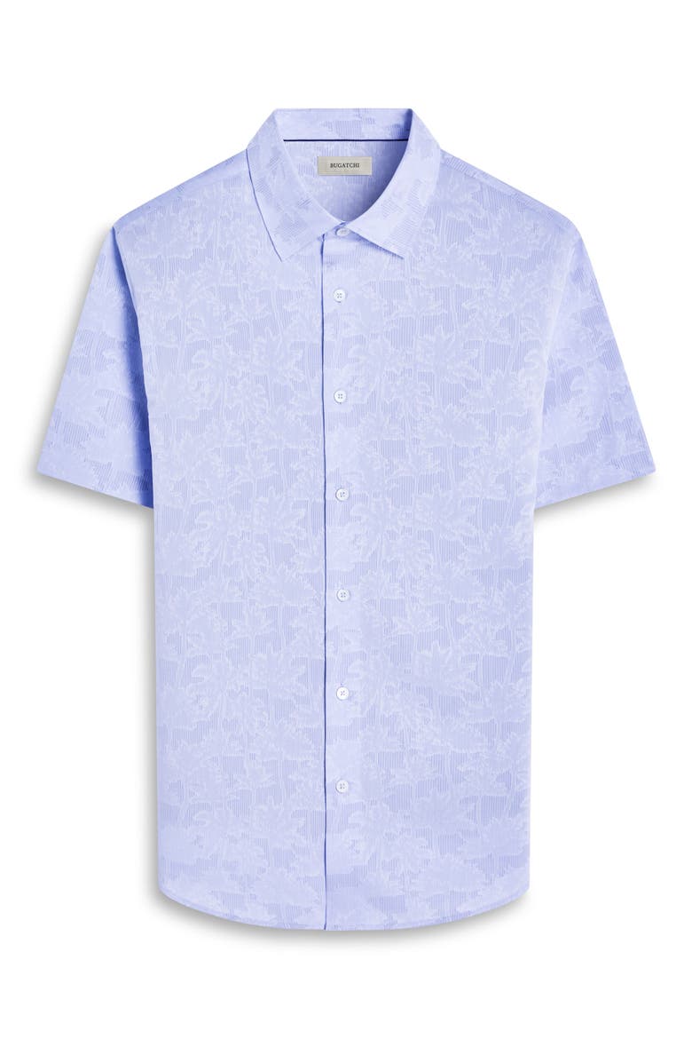 Orson Palm Tree Pattern Short Sleeve Button-Up Shirt, Alternate, color, AIR BLUE