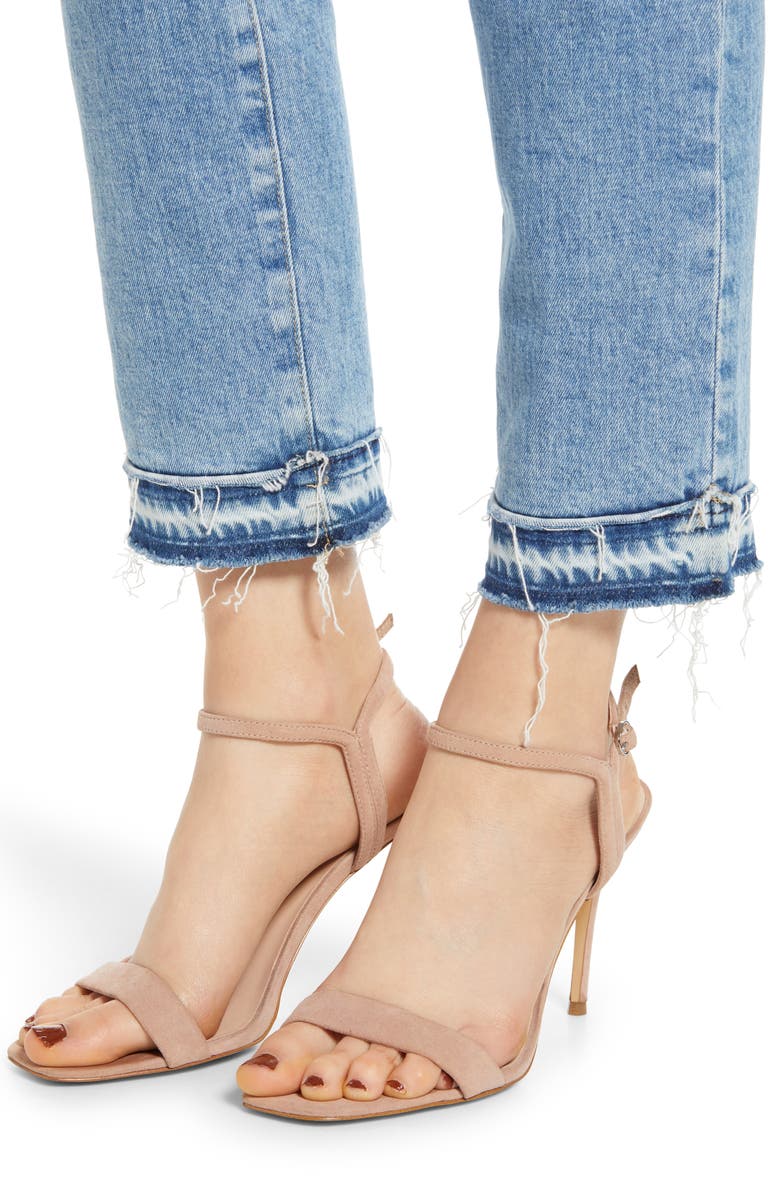 AG Isabelle High Waist Hem Detail Ankle Straight Leg Jeans, Alternate, color, 