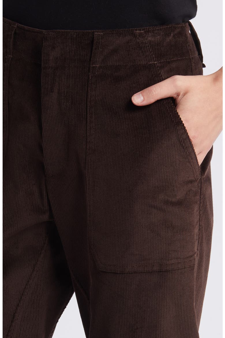 Leyton Corduroy Straight Leg Pants, Alternate, color, DARK BROWN
