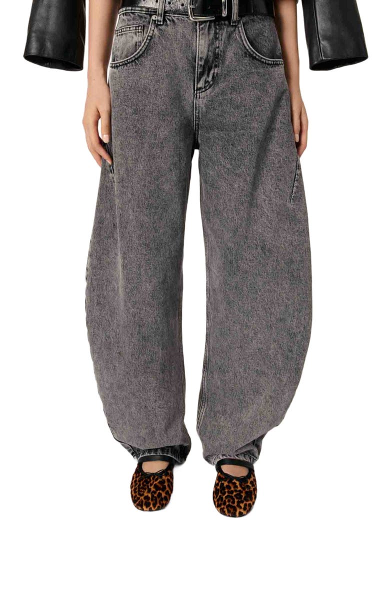 maje Oversized balloon jean, Alternate, color, 