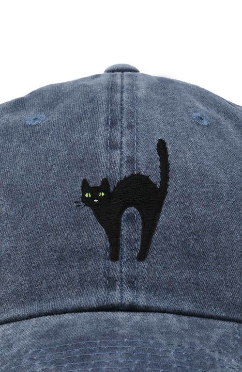 DALIX DALIX BLACK CAT EMBROIDERED CASUAL HAT 