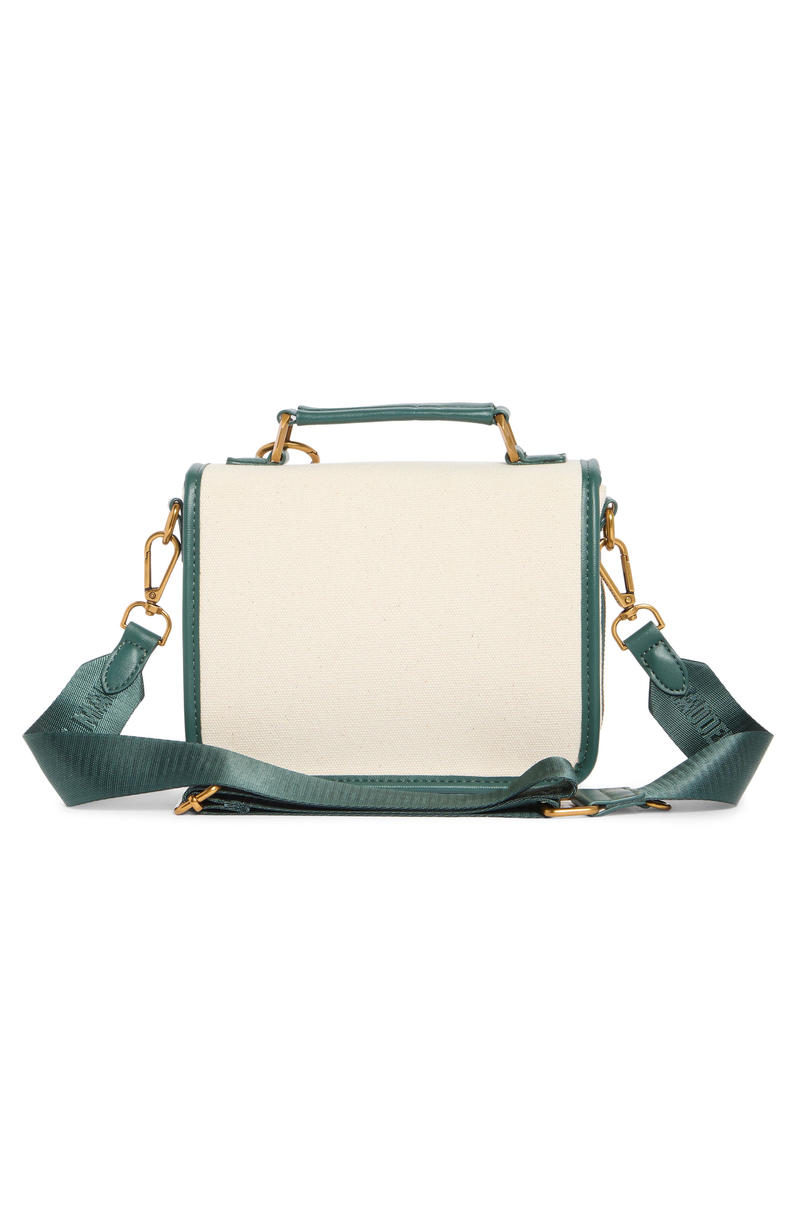 Steve Madden Brinley Canvas Crossbody Bag, Alternate, color, Canvas/ Military Green/ Navy