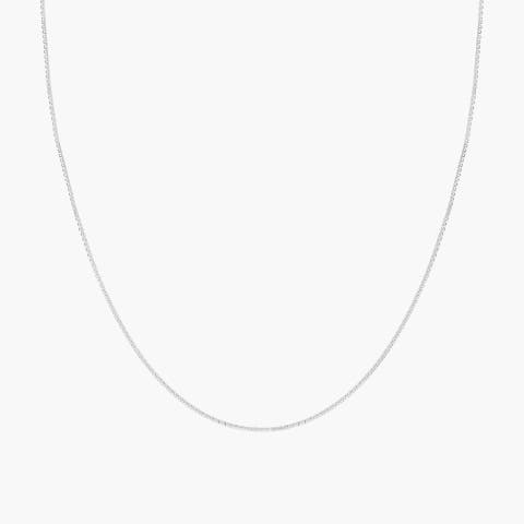 18k Gold Plated Sterling Silver Lydia Basic Box Chain Necklace Gift Idea