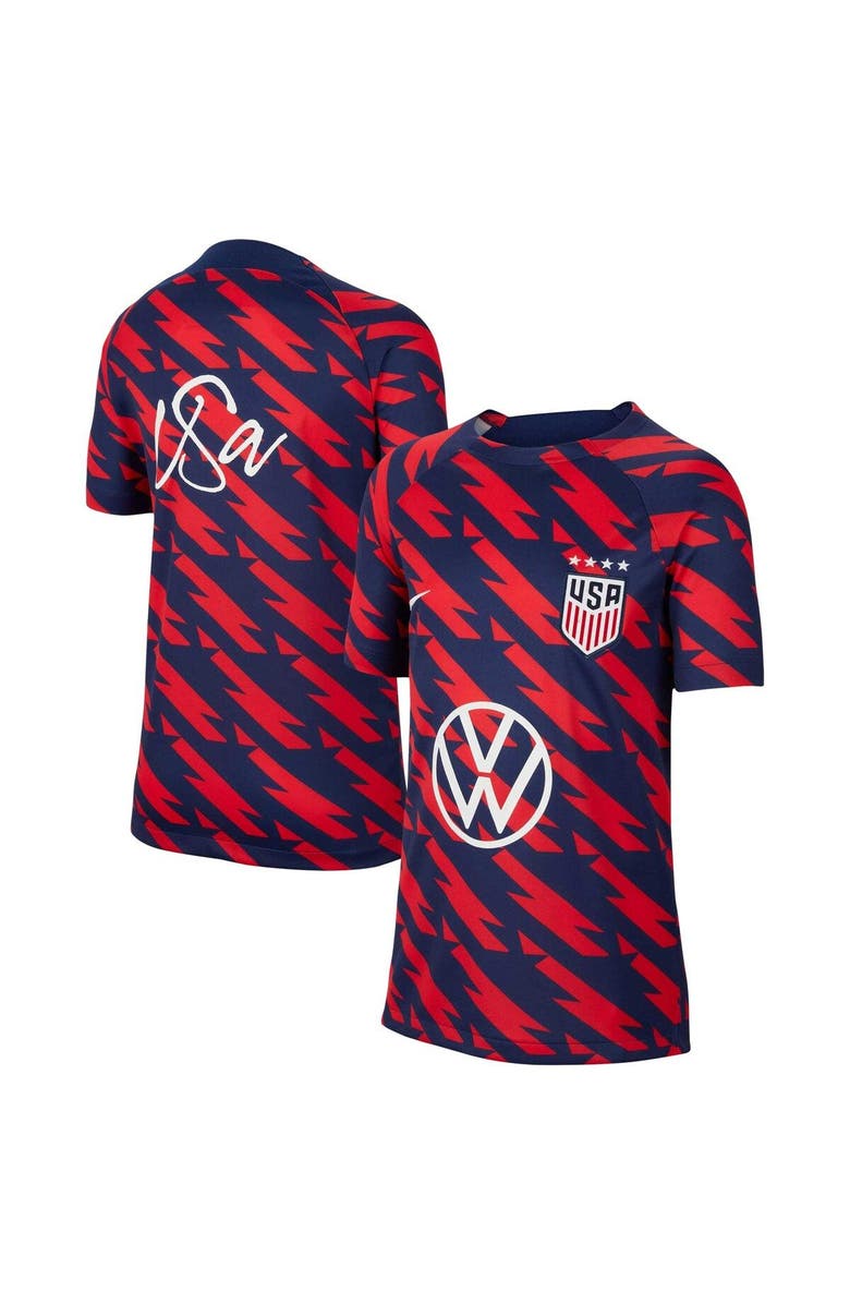 Nike Youth Nike Red USWNT 2023/24 Academy Pro Performance Pre-Match Top, Main, color,