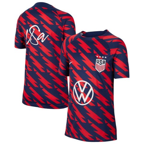 Youth Nike Red USWNT 2023/24 Academy Pro Performance Pre-Match Top