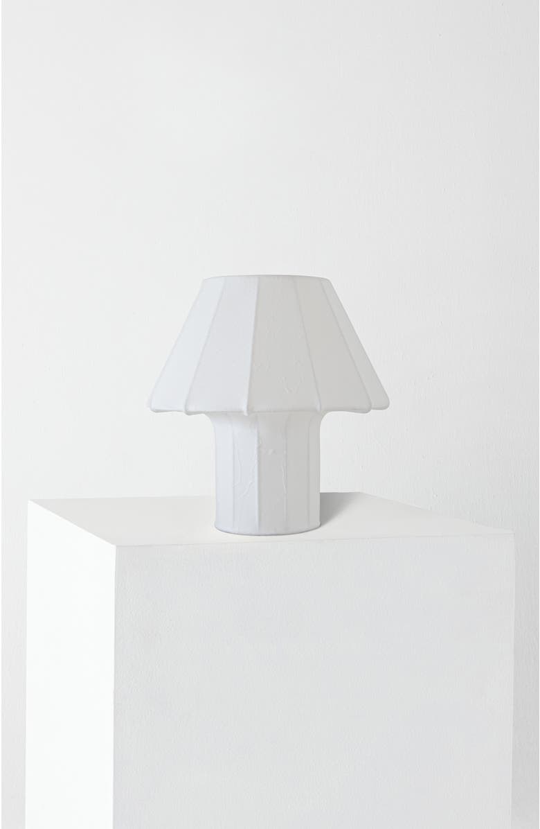 Brightech Celeste 12.6" LED Lightweight Table Lamp with Resin Fabric Shade, Bulb Included, Main, color, Off-White