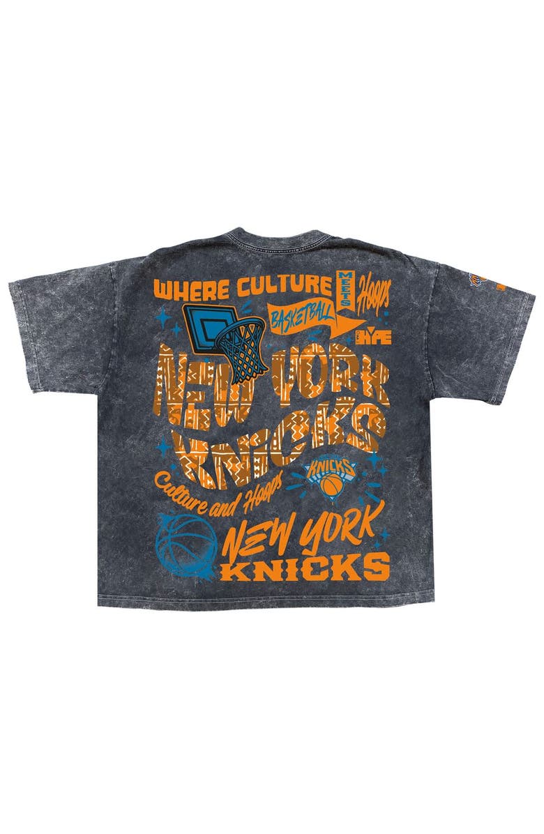Two Hype Men's  Black New York Knicks Culture Clash Collection Premium T-Shirt, Alternate, color, Black