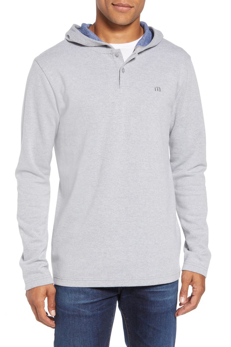 Travis Mathew Sainz Hoodie, Main, color, HEATHER GREY