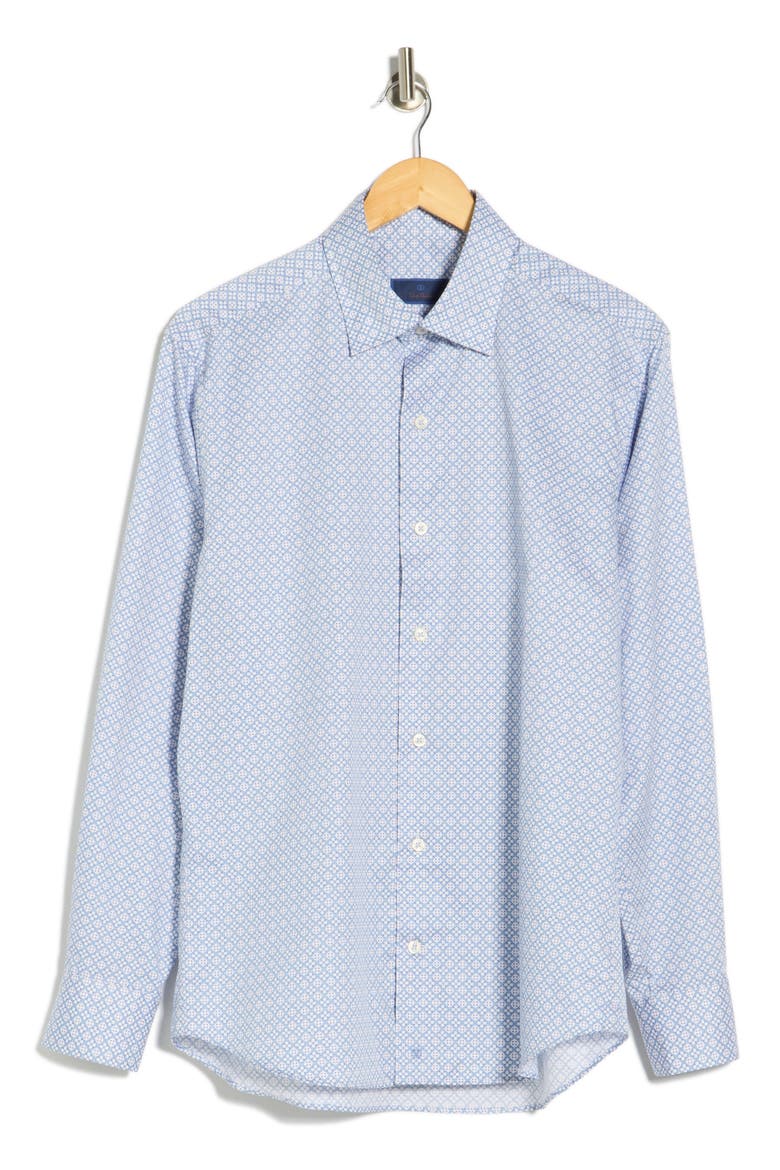 Geometric Print Sport Shirt, Alternate, color, SKY/ MULTI