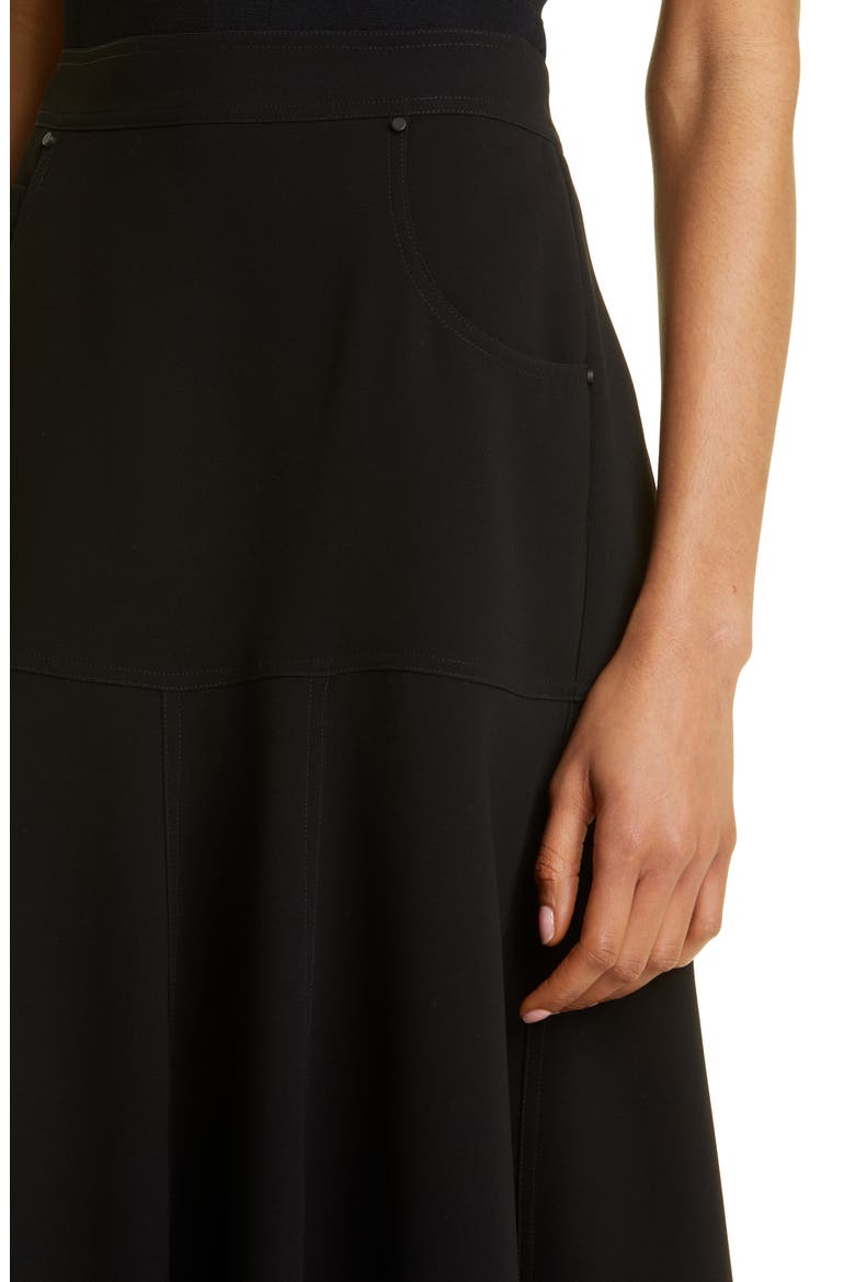 Aerosi A-Line Skirt, Alternate, color, BLACK