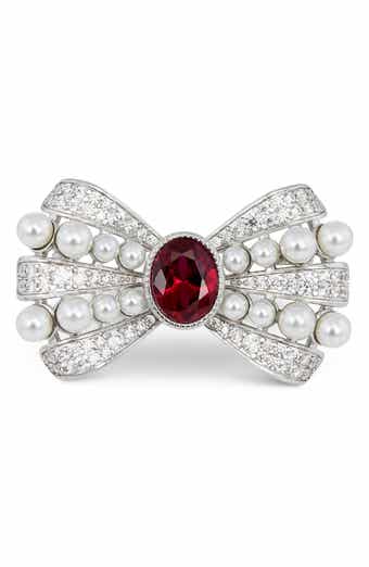 Pearl Bubbles Bowtie Brooch