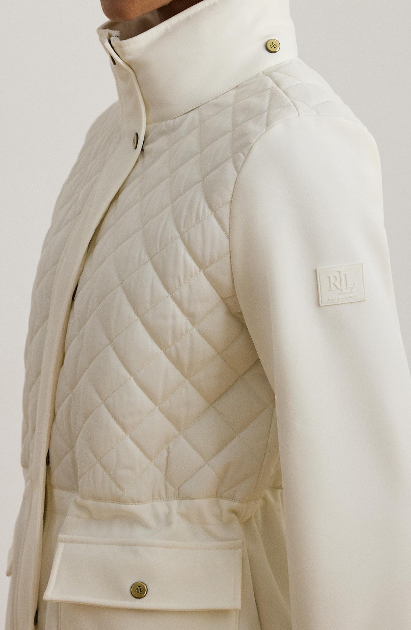 Lauren Ralph Lauren Mixed Media Quilted Jacket — фото 5