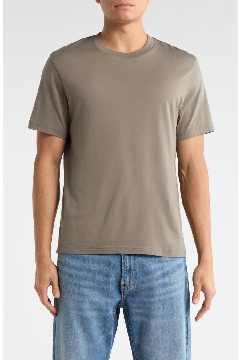 Short Sleeve Light Cotton Tee, Main, color, SMOKY GREEN
