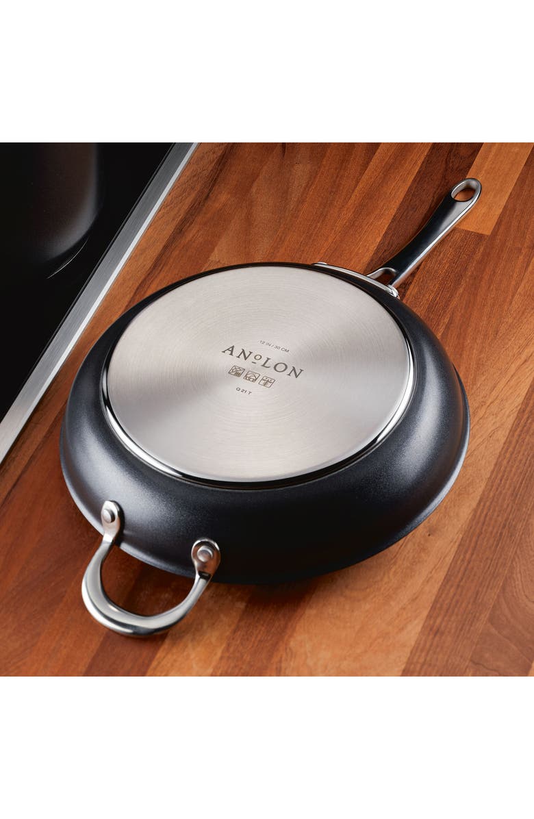 ANOLON 3-Piece Skillet Set, Alternate, color, Gray