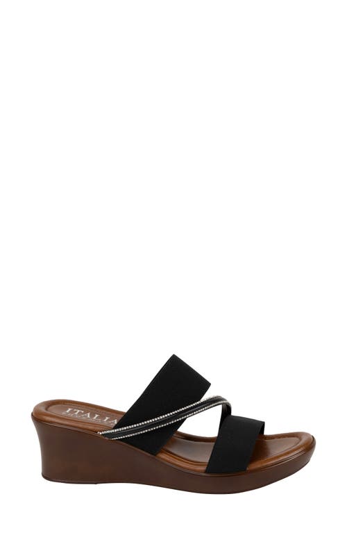 Italian Shoemakers Xanthe Wedge Sandal In Black